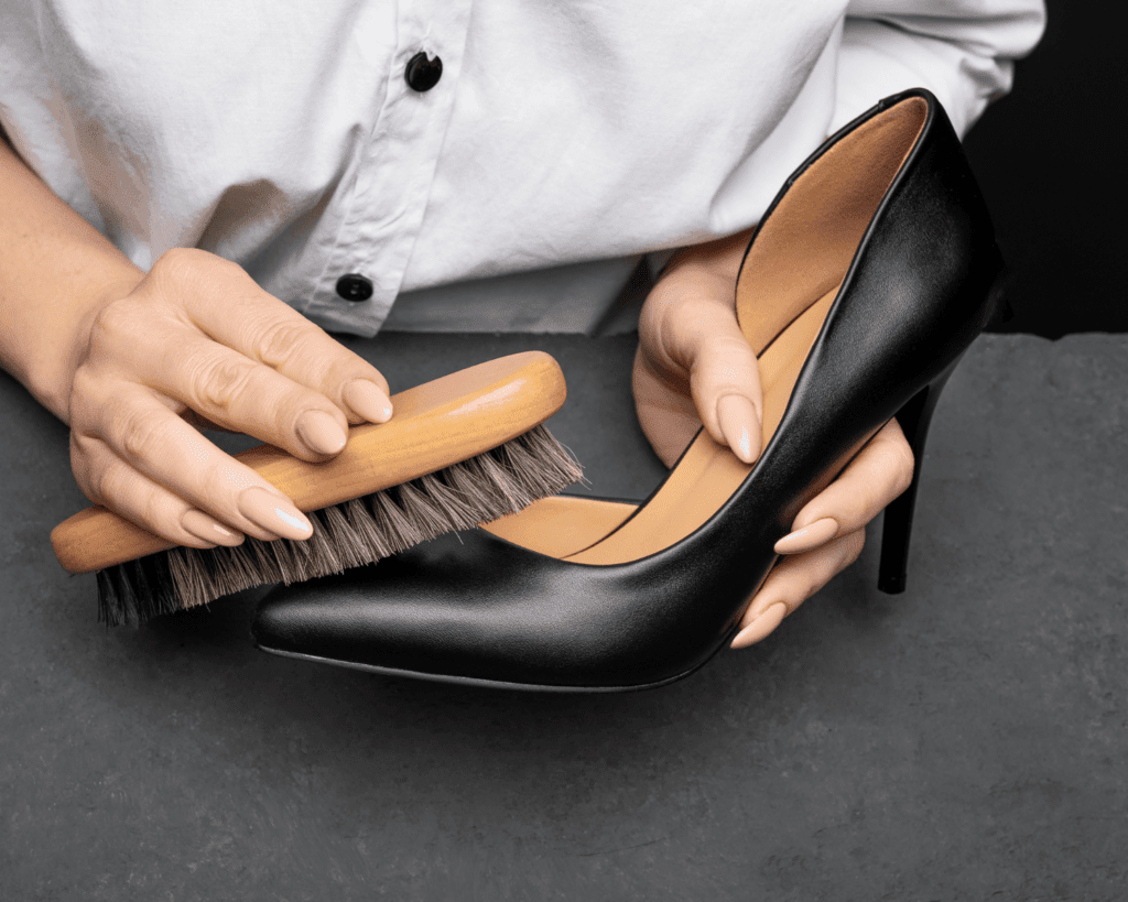 how to clean high heels with fabric
