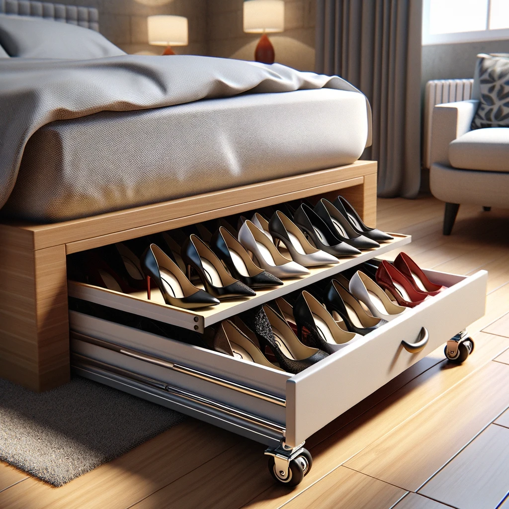 high heel storage under bed
